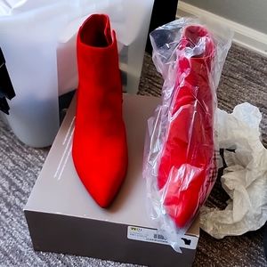 Ladies red boots
